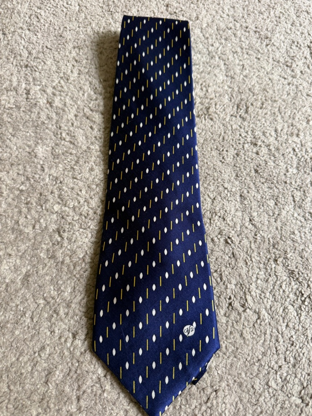 Versace Classic V2 Men's Navy Patterned 100% Silk Tie Handmade in Italy